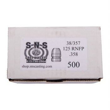 SNS CAST BULLET 38/357 .358 125GR RNFP UPC: 421000303265