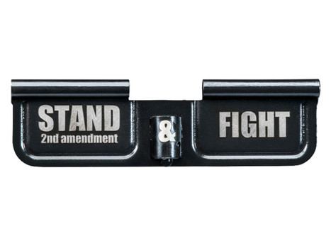Phase 5 Weapon Systems EPCSTAND Ejection Port Door AR-15 Black Parkerized Steel 3.10" Engraved "Stand & Fight