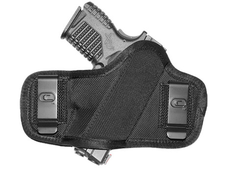 Crossfire Shooting Gear CRFCLPONSA1S2 The Clip-On OWB Black Ballistic Nylon Belt Clip Fits Subcompact 2-2.50" Barrel Ambidextrous