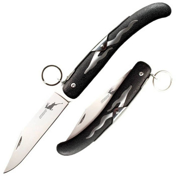 Cold Steel CS20KK Kudu  4.25 Folding Plain Mirror Polished 5Cr15MoV SS Blade Black Woodgrain ZyEx Handle UPC: 705442019060