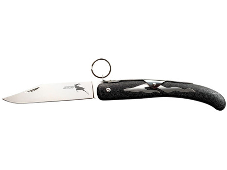 Cold Steel CS20KK Kudu 4.25" Folding Plain Mirror Polished 5Cr15MoV SS Blade/ Black Woodgrain Zy-Ex Handle