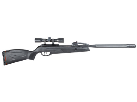 Gamo 6110068754 Swarm Whisper Gas Piston 177 10 Shot Fluted Polymer Jacketed Rifled Steel Barrel w/Whisper Noise Dampening, Non-Slip Textured All Weather Stock & Forearm Includes Gamo 4x32mm Scope