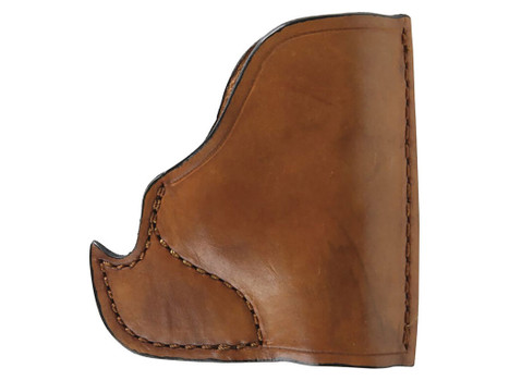 Bulldog MLTIP Inside The Pocket Tan Leather Fits Micro Pistols 22/25/380 Fits Ruger LCP/Walther PPK Ambidextrous
