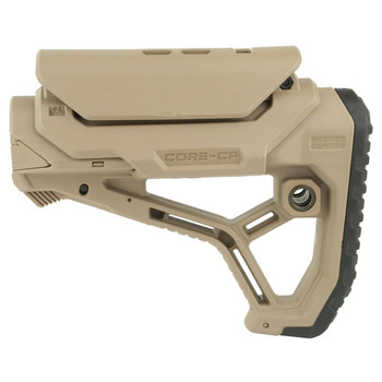 FAB Defense FXGLCORECPT GLCore  Buttstock for AR15 M4 wAdjustable CheekRest Flat Dark Earth Fiberglass Reinforced Polymer UPC: 7290111581854