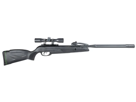 Gamo 611006875554 Swarm Whisper Gas Piston 22 Pellet 10rd Black Fluted/Rifled Barrel, Black Receiver Fixed All Weather Stock Scope 4x32mm