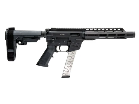 Freedom Ordnance FX-9P8S FX-9 9mm Luger 8" 31+1 Black Anodized Black Polymer SBA3 Pistol Brace