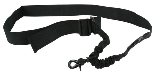 TacFire SL001B Single Point Sling 1.25 W x 2030 L Adjustable Double Bungee Black Nylon Webbing for RifleShotgun UPC: 811261020214