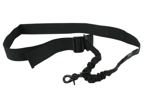 TacFire SL001B Single Point Sling Black Nylon 20"-30" OAL Adjustable Double Bungee Rifle/Shotgun