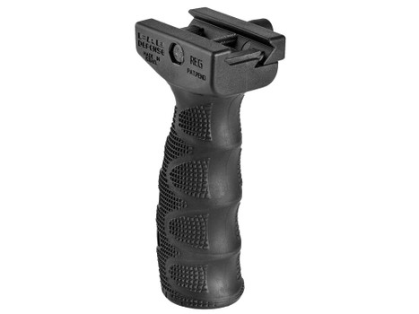 FAB Defense FXREGB REG Ergonomic Rubberized Tactical Foregrip w/Waterproof Storage Compartment Black Latex & Reinforced Polymer