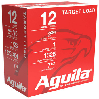 Aguila Target Load Competition 12 Gauge Shotshell Ammunition, 2 3/4 Inch, 1325 FPS, 1 Ounce, #7 Shot - 25 Cartridge Box ( 25 / 1 )