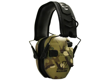 Walker's GWPRSEMMCC Razor Slim Electronic Muff 23 dB Over the Head MultiCam/Black Polymer