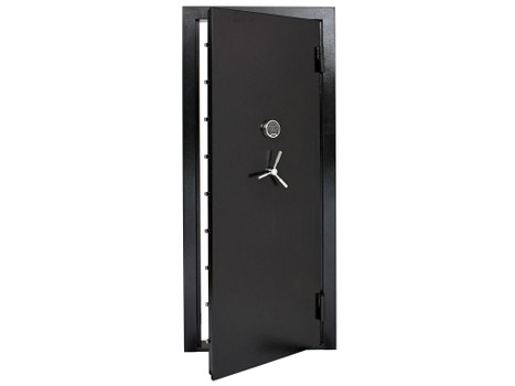 SnapSafe 75419 Vault Door Out-Swing Black 12 Gauge Steel 32.80"W x 81"H Access Code/Key Entry