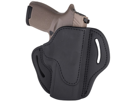 1791 Gunleather BH24SSBLR BH2.4S OWB Open Top 2.4 Stealth Black Leather Belt Slide Fits FN 509/Springfield XD-M/HK VP9SK