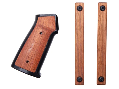 Sharps Bros SBARG01 AR-15 Grip Set Black Cerakote 6061-T6 Aluminum Frame w/Brazilian Cherry Inserts