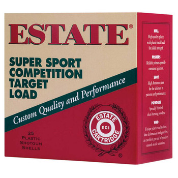 Estate Cartridge Super Sport Competition Target Load 20 Gauge Shotshell Ammunition, 2 1/2 Inch, 1200 FPS, 2/3 Ounce, #7 1/2 Shot - 25 Cartridge Box ( 25 / 1 )