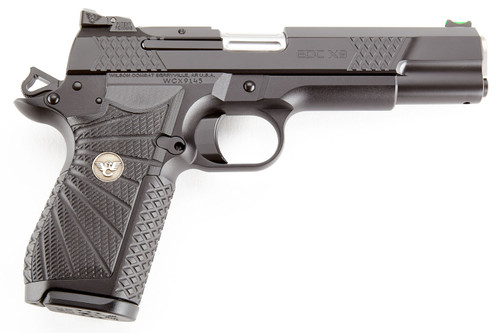 Wilson Combat EDCXLP9 1911 EDC X9L 9mm Luger 5 151 Black ArmorTuff Black G10 Starburst Grip UPC: 811826029485
