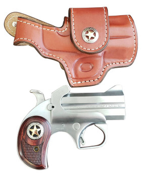 Bond Arms Rustic Defender Break Action Derringer - 45 Caliber, 3 Inch Barrel, Stainless Steel, Satin Stainless Steel