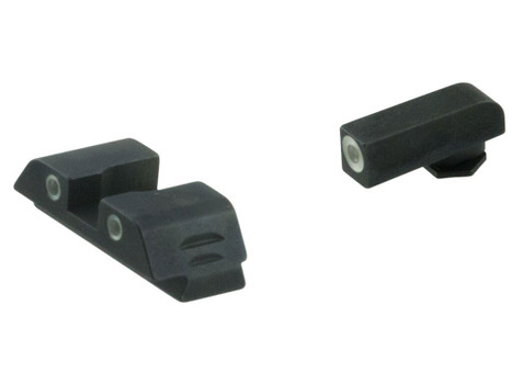 AmeriGlo GL5113 Classic Tritium Sight Set for Glock Green Tritium White Outline Front Sight-Green Tritium White Outline Rear Sight