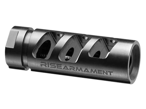 Rise Armament RA701223BLK RA-701 Compensator Black Nitride 416R Stainless Steel with 1/2"-28 tpi Threads & 2.50" OAL for 5.56x45mm NATO AR-Platform