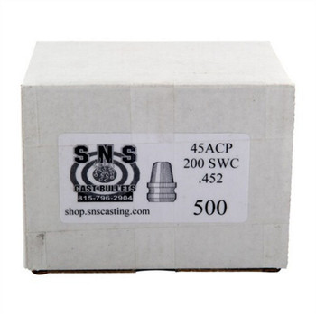 SNS CAST BULLET 45ACP .452 200GR SWC UPC: 421000303340
