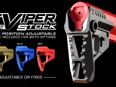 Strike VIPERPITBK Pit Viper Stock AR-Platform Black Aluminum/Steel