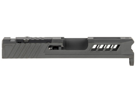 True Precision Inc TPG43SBCRMS Axiom Optic Cut Slide Fits Glock 43 Black DLC Anodized 416R Stainless Steel