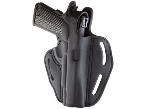 1791 Gunleather BHX1CLSBLR BHX OWB Size 01 Stealth Black Leather Belt Slide Fits 4"-5" 1911 Right Hand