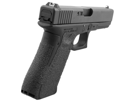 Talon Grips 380R Adhesive Grip Compatible w/Glock 17/19x/22/24/31/34/35/37/45/47 Gen5 w/Medium Backstrap, Black Textured Rubber