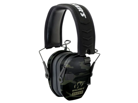 Walker's GWPRSEMMCCG Razor Slim Electronic Muff 23 dB Over the Head Multi-Cam/Black Polymer