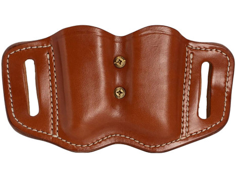 1791 Gunleather MAG21CBRA MAG2.1 Double Mag Holster Classic Brown Leather Belt Slide Belts 1.50" Wide Compatible w/ Single Stack Ambidextrous