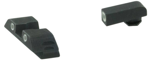 AmeriGlo GL5115 Classic Tritium Sight Set for Glock  Black  Green Tritium White Outline Front Sight Yellow Tritium White Outline Rear Sight UPC: 644406910688