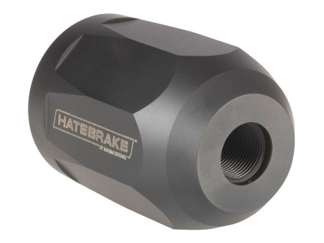Maxim Defense MXM47707 Hate Brake Black DLC 17-4 Stainless Steel with 1/2"-28 tpi Threads, 2.40" OAL, 1.50" Diameter & Octagon Shape for 5.56x45mm NATO