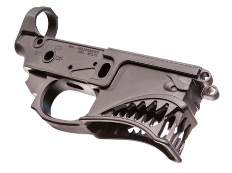 Sharps Bros SBLR01 Hellbreaker Stripped Lower Multi-Caliber Black Anodized Finish 7075-T6 Aluminum Material Compatible w/Mil-Spec AR-15 Internal Parts