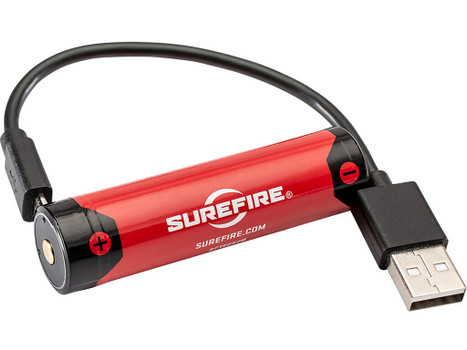 SureFire SF18650B 18650B Battery Red/Black 3.6 Volts 3,500 mAh (1) Single Pack Rechargeable