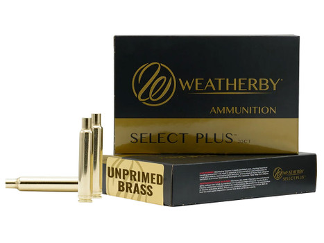 Weatherby BRASS333 Unprimed Cases 338-378WthbyMag Rifle Brass 20/Box