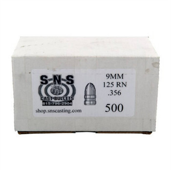 SNS CAST BULLET 9MM .356 125GR RN UPC: 421000303258
