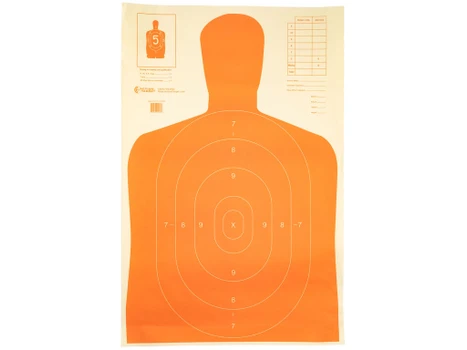 Action Target B27EORANGE Qualification Economy Silhouette Hanging Paper Target 23" x 35" 100 Per Box