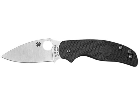 Spyderco C123PBK Sage 5 Lightweight Alzheimer's 3" Folding Plain Satin CPM S30V SS Blade, Black Textured FRN Handle