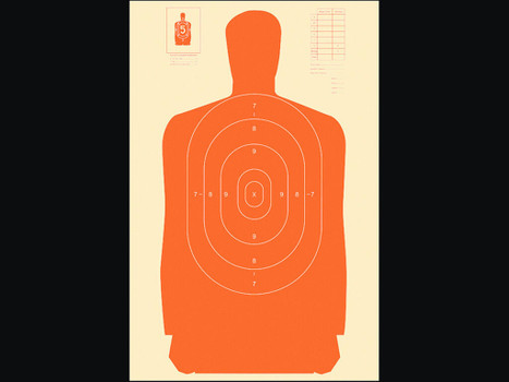 Action Target B27SORANGE100 Qualification Standard Silhouette Paper Hanging 24" x 45" Orange/White 100 Per Box