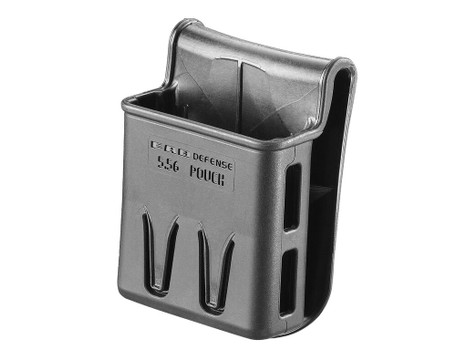 FAB Defense FX556P M4 Mag Pouch Compatible w/ M16/ M4/ AR-15 Belt Mount Black Polymer Ambidextrous