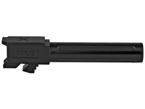 True Precision Inc TPG19BXBL Glock 9mm Luger 4" Fluted Black Nitride Stainless Steel, Fits Glock 45/19X/19 Gen1-5