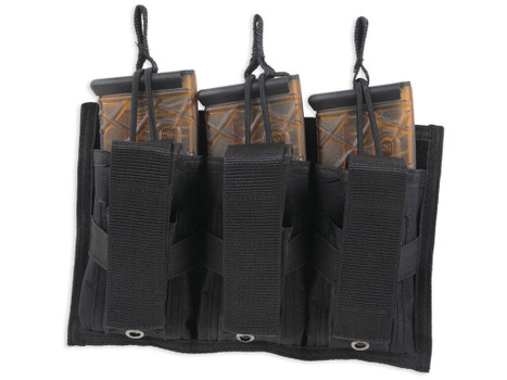 Bulldog BDT62 Tri-Double Mag Pouch MOLLE Black Belt Loop Compatible w/ 30-Round Compatible w/ High Capacity