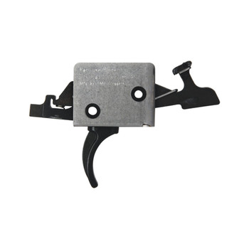 CMC Triggers 92501 DropIn  SingleStage Curved Trigger with 44.50 lbs Draw Weight  BlackSilver Finish for AR15AR10 UPC: 850544004084