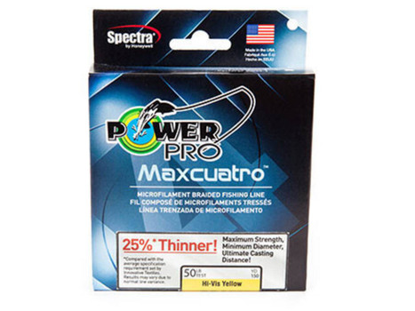PWR PRO MAXCUATRO 50LB 3000YDS YEL UPC: 712649214303