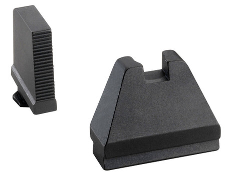 AmeriGlo GL808 Optic Compatible Sight Set for Glock 9XL Tall Serrated Front Sight-Black Rear Sight