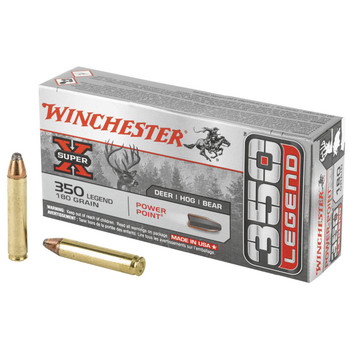 Winchester Super-X Hyper Velocity Centerfire Ammunition, 350 Legend, Power Point, 180 Grain - 20 Cartridge Box ( 20 / 1 )