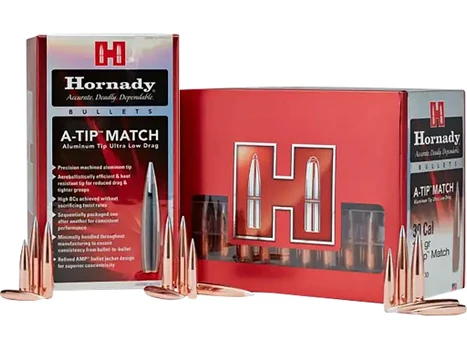 Hornady 33389 A-Tip Match 338 Cal .338 300 gr A Tip Match 100 Per Box/ 10 Case