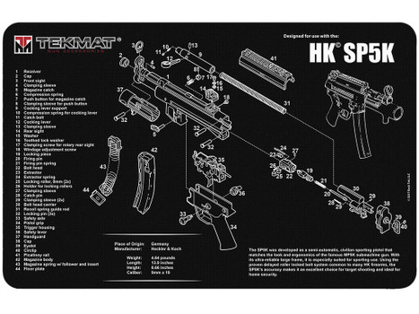 TekMat TEKR17HKSP5K HK SP5K Cleaning Mat Black/White Rubber 11"x17" HK SP5K Parts Diagram