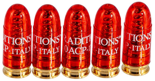Traditions, .380 Automatic Colt Pistol, Snap Cap, Plastic w/Brass Base, 5 Pack UPC: 040589993805