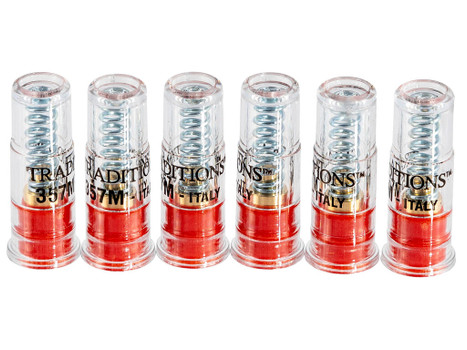 Traditions ASC357 Snap Caps Handgun 357Mag Plastic Brass Base 6Pack